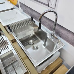 Chiuveta bucatarie inox CookingAid ATHENA XL + baterie CookingAid Line MN 1011