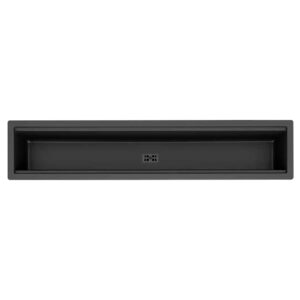Chiuveta ingusta scurgere multifunctionala neagra Invisible Dialogo 360 compozit ceramic 86cm tip rigola / canal / jgheab drenare Black Matt
