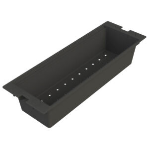 Scurgator NEGRU ABS Tip Tavita Perforata pentru chiuveta Invisible Dialogo 360 Workstation Black 408x137x83mm