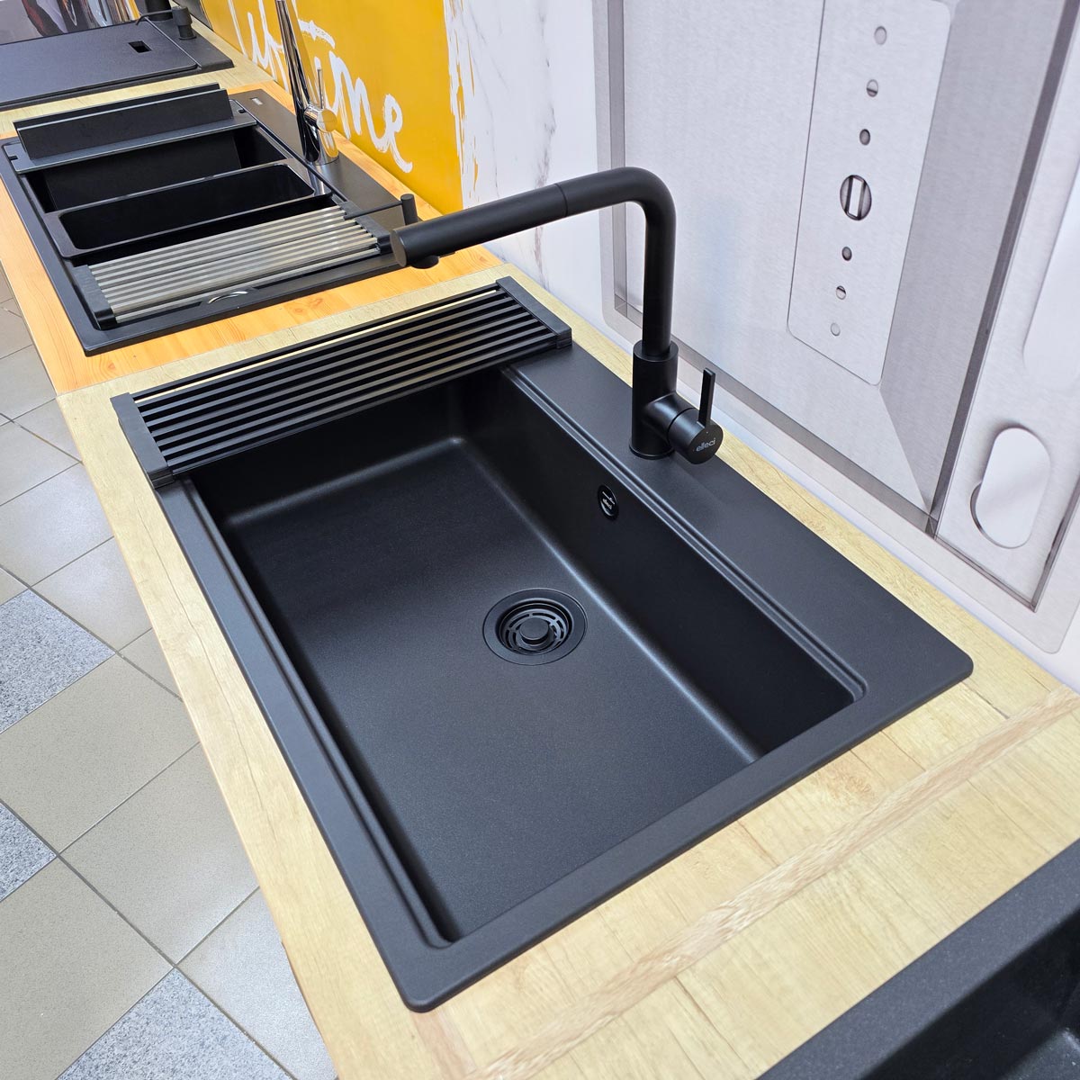Chiuveta-bucatarie-neagra-compozit-granit-CookingAid-Elleci-Time-130-Full-Black-10