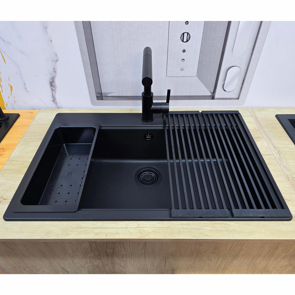 Chiuveta-bucatarie-neagra-compozit-granit-CookingAid-Elleci-Time-130-Full-Black-11