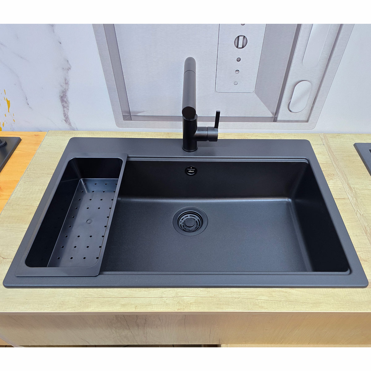 Chiuveta-bucatarie-neagra-compozit-granit-CookingAid-Elleci-Time-130-Full-Black-13