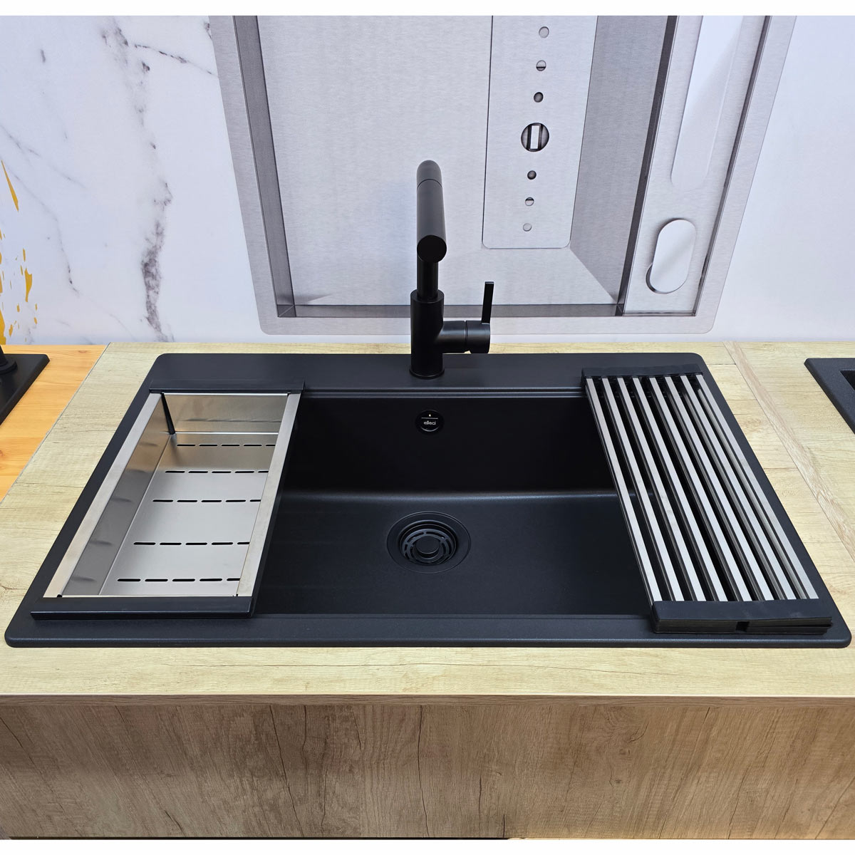 Chiuveta-bucatarie-neagra-compozit-granit-CookingAid-Elleci-Time-130-Full-Black-7