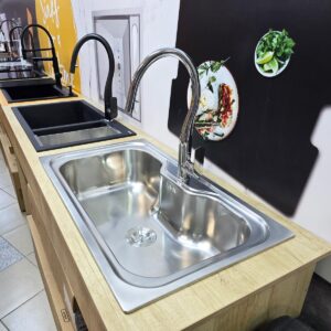 Chiuveta bucatarie inox CookingAid SELENA BIG ONE, 860x510x220mm cu accesorii montaj