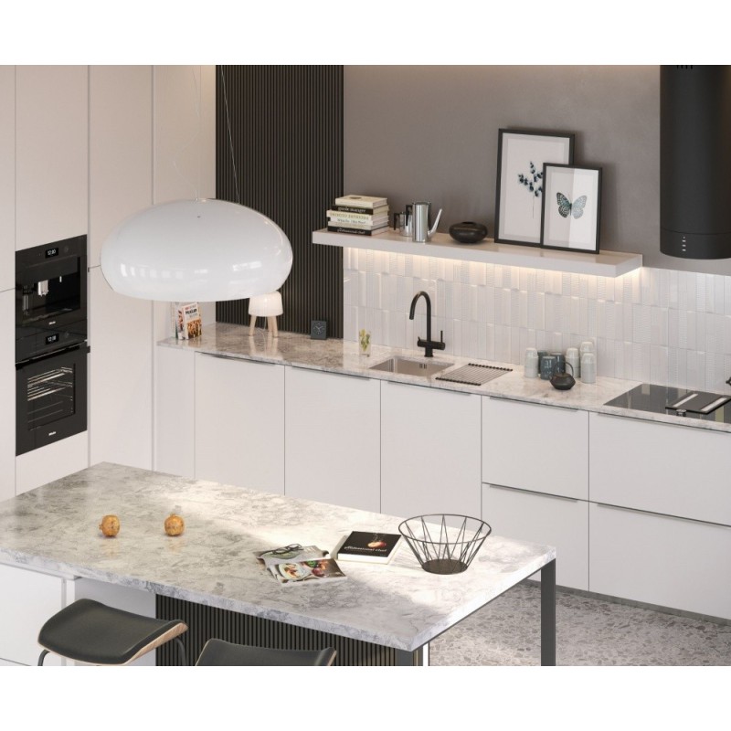 Baterie 3 cai CookingAid Caren Black apa rece / calda / filtru apa cu finisaj negru mat - imagine 3