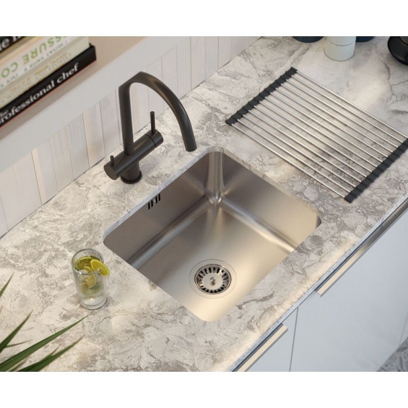 Baterie 3 cai CookingAid Caren Black apa rece / calda / filtru apa cu finisaj negru mat - imagine 2