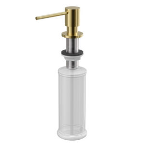 Dozator Sapun Elleci Zoe Auriu Periat / Gold cu recipient din ABS transparent