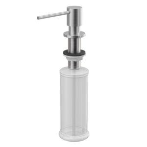Dozator Sapun Elleci Zoe Inox Periat / Steel cu recipient din ABS transparent